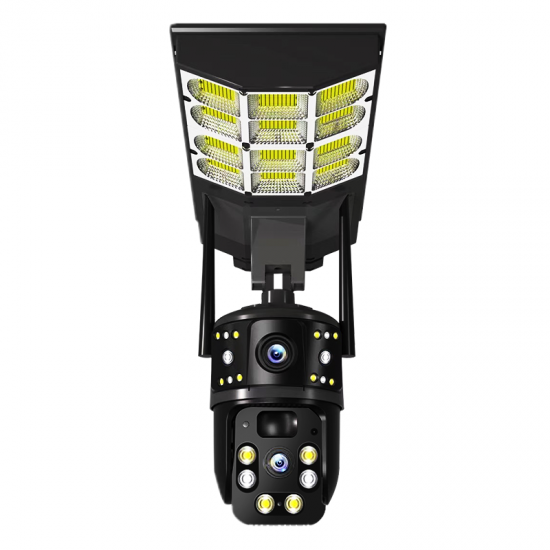 HY-D001-4G-6MP 4G AI Соларна Камера с Двойна Леща и Улично Осветление  ( APP:V380PRO ) 180W