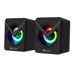 Тонколони KISONLI L-1040 светещи AUX, 2x2.5W