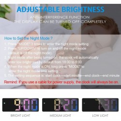 GH0725 Дигитален цветен LED часовник / Аларма 