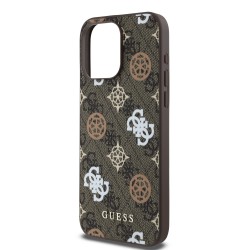 3037 GUESS HC MAGSAFE PU PEONY ON 4G BACKGROUND BROWN IP15 PRO