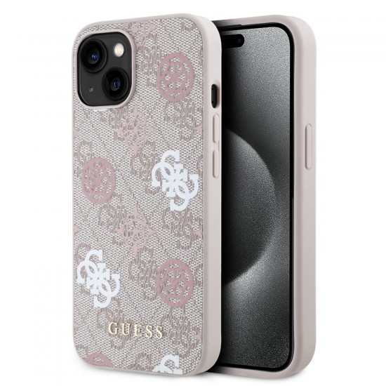 3327 GUESS HC MAGSAFE PU PEONY ON 4G BACKGROUND PINK IP15