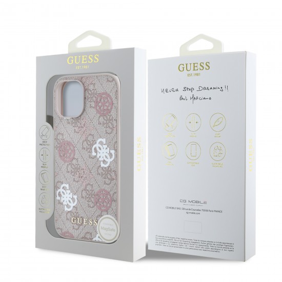 3327 GUESS HC MAGSAFE PU PEONY ON 4G BACKGROUND PINK IP15