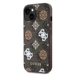 3020 GUESS HC MAGSAFE PU PEONY ON 4G BACKGROUND BROWN IP15