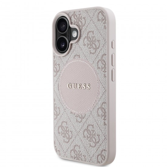 6774 GUESS HC MAGSAFE PU 4G CIRCLE W/ CLASSIC LOGO PINK IP16