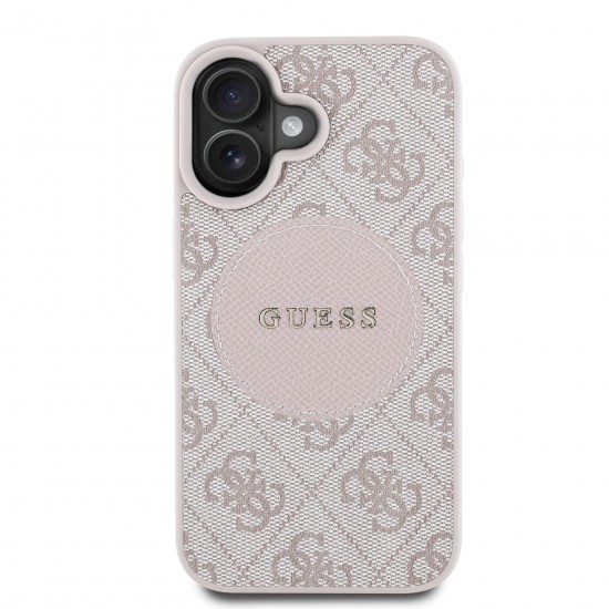 6774 GUESS HC MAGSAFE PU 4G CIRCLE W/ CLASSIC LOGO PINK IP16
