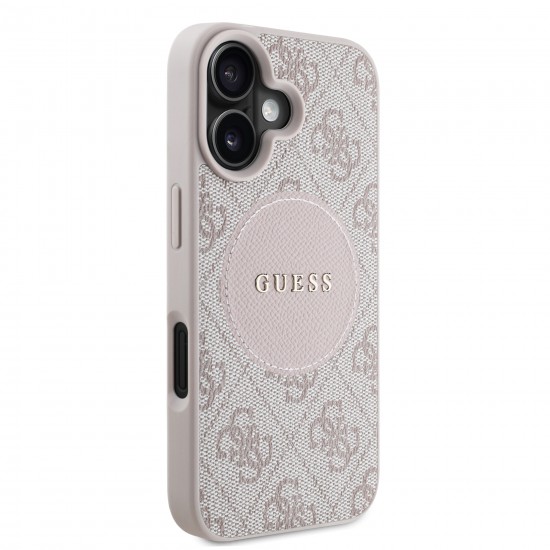 6774 GUESS HC MAGSAFE PU 4G CIRCLE W/ CLASSIC LOGO PINK IP16