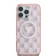3543 GUESS HC MAGSAFE IML METAL OUTLINE JET SET PRINT TRIANGLE PINK IP16 PRO MAX