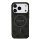 0980 GUESS HC MAGSAFE PU 4G RING CLASSIC LOGO BLACK IP17 PRO