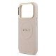 9858 GUESS HC MAGSAFE PU W/ PEONY HOT STAMP PINK IP17 PRO