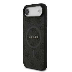0973 GUESS HC MAGSAFE PU 4G RING CLASSIC LOGO BLACK IP17 AIR