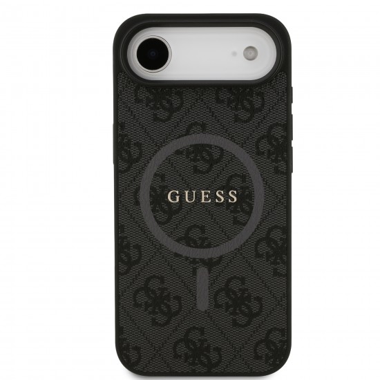 0973 GUESS HC MAGSAFE PU 4G RING CLASSIC LOGO BLACK IP17 AIR