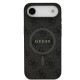 0973 GUESS HC MAGSAFE PU 4G RING CLASSIC LOGO BLACK IP17 AIR