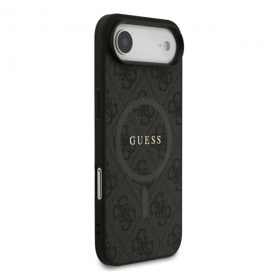 0973 GUESS HC MAGSAFE PU 4G RING CLASSIC LOGO BLACK IP17 AIR