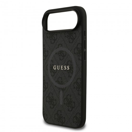 0973 GUESS HC MAGSAFE PU 4G RING CLASSIC LOGO BLACK IP17 AIR