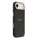 9681 GUESS HC MAGSAFE PU W/ PEONY HOT STAMP BLACK IP17 AIR