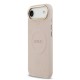 9841 GUESS HC MAGSAFE PU W/ PEONY HOT STAMP PINK IP17 AIR