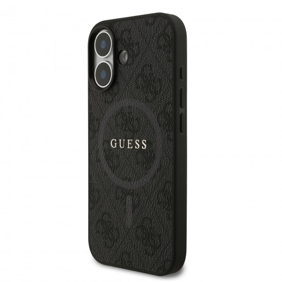 0966 GUESS HC MAGSAFE PU 4G RING CLASSIC LOGO BLACK IP17