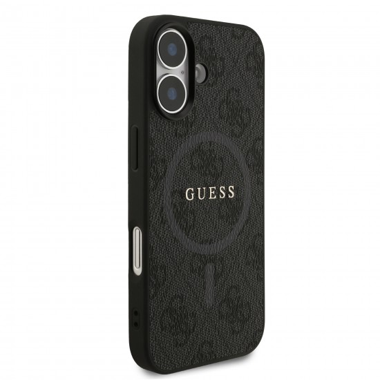 0966 GUESS HC MAGSAFE PU 4G RING CLASSIC LOGO BLACK IP17