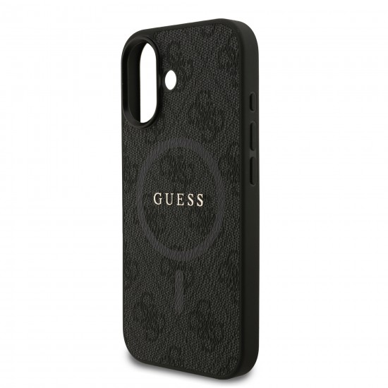 0966 GUESS HC MAGSAFE PU 4G RING CLASSIC LOGO BLACK IP17