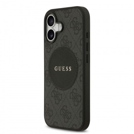 9960 GUESS HC MAGSAFE PU 4G CIRCLE W/ CLASSIC LOGO BLACK IP17