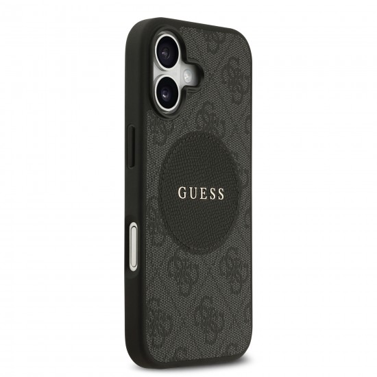 9960 GUESS HC MAGSAFE PU 4G CIRCLE W/ CLASSIC LOGO BLACK IP17