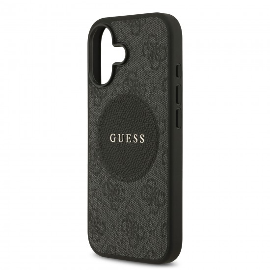 9960 GUESS HC MAGSAFE PU 4G CIRCLE W/ CLASSIC LOGO BLACK IP17
