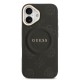 9674 GUESS HC MAGSAFE PU W/ PEONY HOT STAMP BLACK IP17