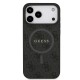 0997 GUESS HC MAGSAFE PU 4G RING CLASSIC LOGO BLACK IP17 PRO MAX