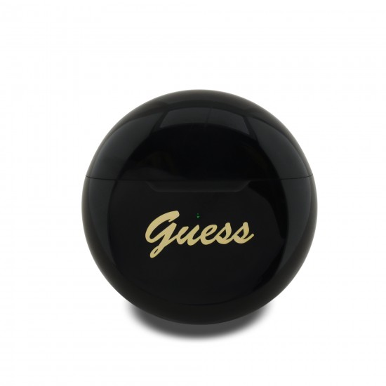 2206 GUESS TWS SMALL ROUND SCRIPT PRINT BLACK
