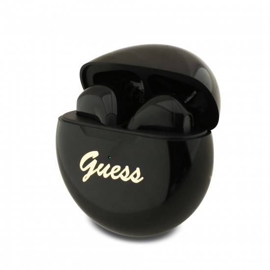 2206 GUESS TWS SMALL ROUND SCRIPT PRINT BLACK