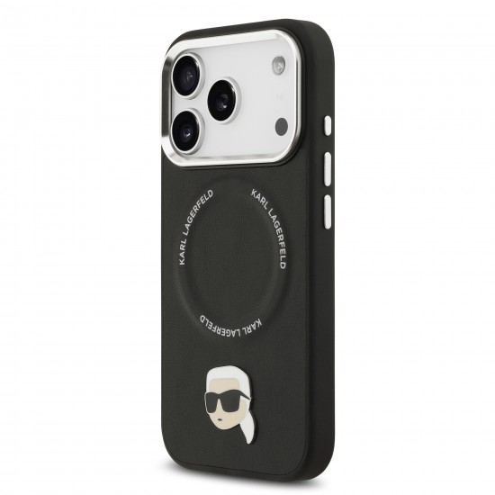 5640 KARL HC MAGSAFE PU KARL PIN BLACK IP17 PRO MAX