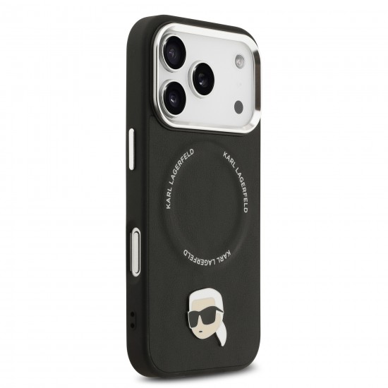 5640 KARL HC MAGSAFE PU KARL PIN BLACK IP17 PRO MAX