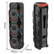 Караоке Bluetooth тонколона Sing-E ZQS10302 – 3 x 10", 75W, RGB LED, безжичен микрофон, USB/TF/FM