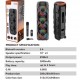 Караоке Bluetooth тонколона Sing-E ZQS10302 – 3 x 10", 75W, RGB LED, безжичен микрофон, USB/TF/FM