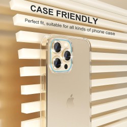 Протектор с камъни за Камера Samsung A54 - Златист