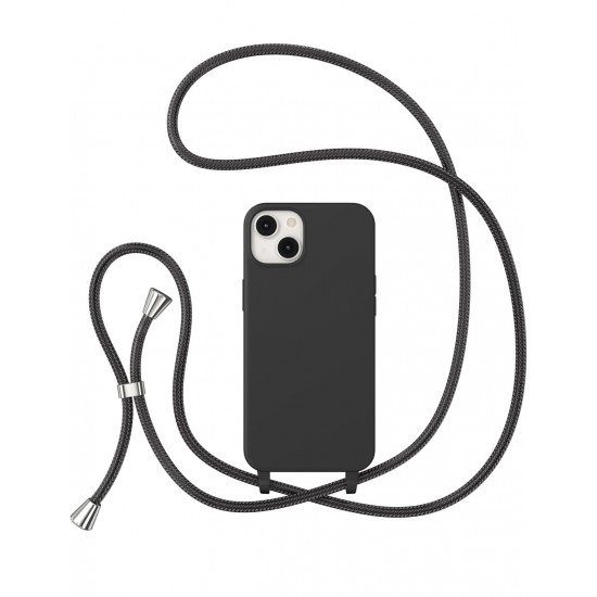 TP-16 Силиконов Кейс с връзка за Samsung A56  - Черен
