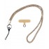 Златист VR-11 Универсални  лъскави връзки за врат с найлонова крепка за телефон - 55cm