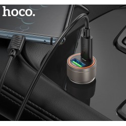 HOCO Z57A Зарядно за кола USB+USB-C PD30W + QC3.0 30W - Type-C към Type-C