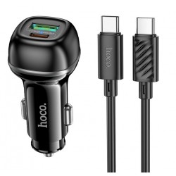 HOCO Z58A Зарядно за кола USB+USB-C PD20W + QC3.0 38W - Type-C към Type-C