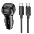 HOCO Z58A Зарядно за кола USB+USB-C PD20W + QC3.0 38W - Type-C към Type-C