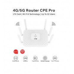 WIFI 4G/5G LTE РУТЕР AW100 450MBPS с 5000Mah батерия 32 потребители