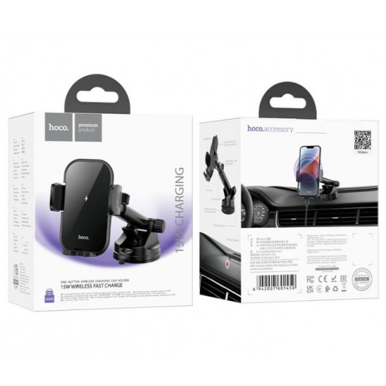 HOCO HW5 Безжично зареждаща стойка 15W 2в1 за Табло