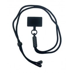  Черен VR-7 Универсални цветни връзки за врат с найлонова крепка за телефон