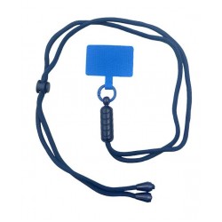Тъмно Син VR-7 Универсални цветни връзки за врат с найлонова крепка за телефон