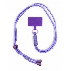 Лилав VR-7 Универсални цветни връзки за врат с найлонова крепка за телефон