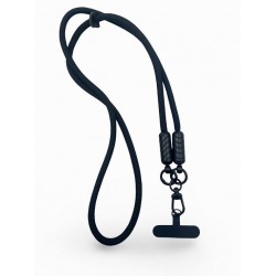 Черен VR-8 Универсални цветни връзки за врат с найлонова крепка за телефон 