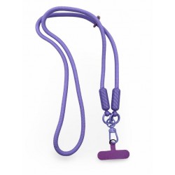 Лилав VR-8 Универсални цветни връзки за врат с найлонова крепка за телефон 