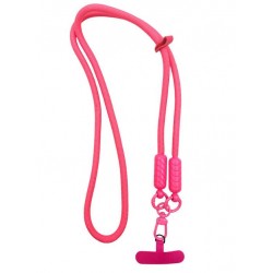 Розов VR-8 Универсални цветни връзки за врат с найлонова крепка за телефон 
