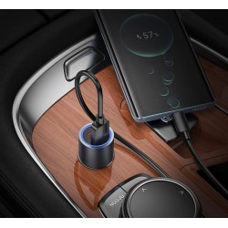 HOCO Z60 Зарядно за кола USB+USB-C PD20W + QC3.0 38W - USB към Type-C