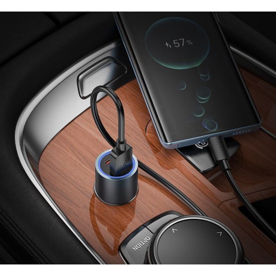 HOCO Z60 Зарядно за кола USB+USB-C PD20W + QC3.0 38W 
